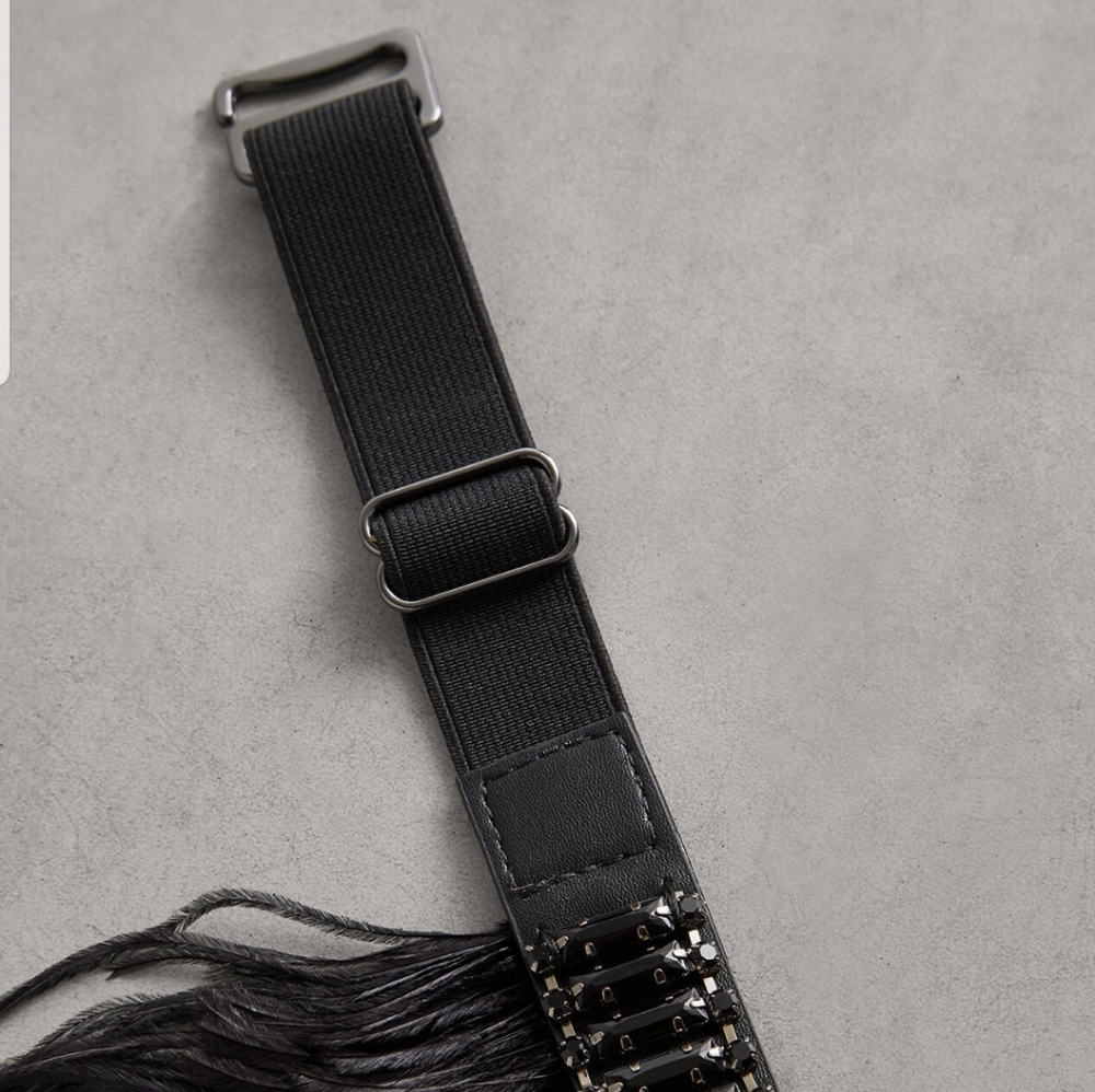 BCBGMaxAzria Ostrich Feather Belt - Picture 4 of 8